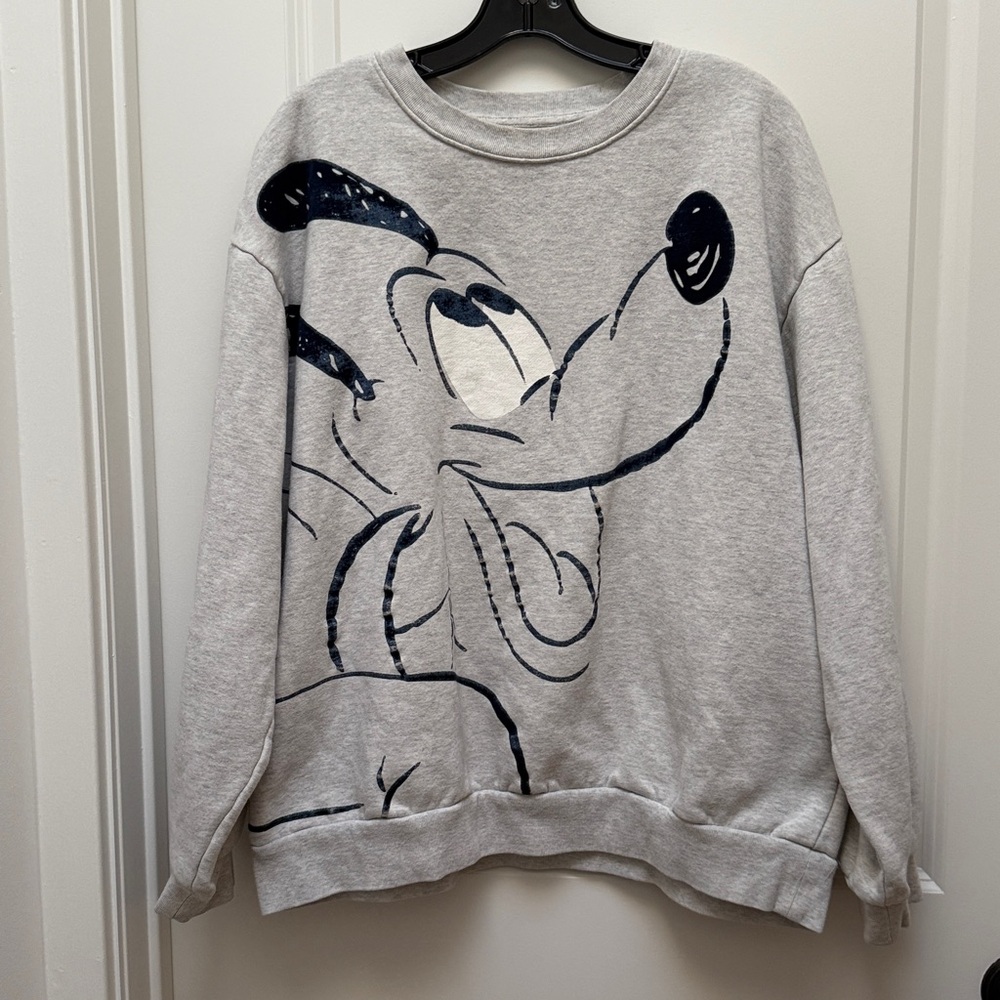 Disney Pluto Large Print Graphic Sweatshirt Critter Chaos Collection Size XL